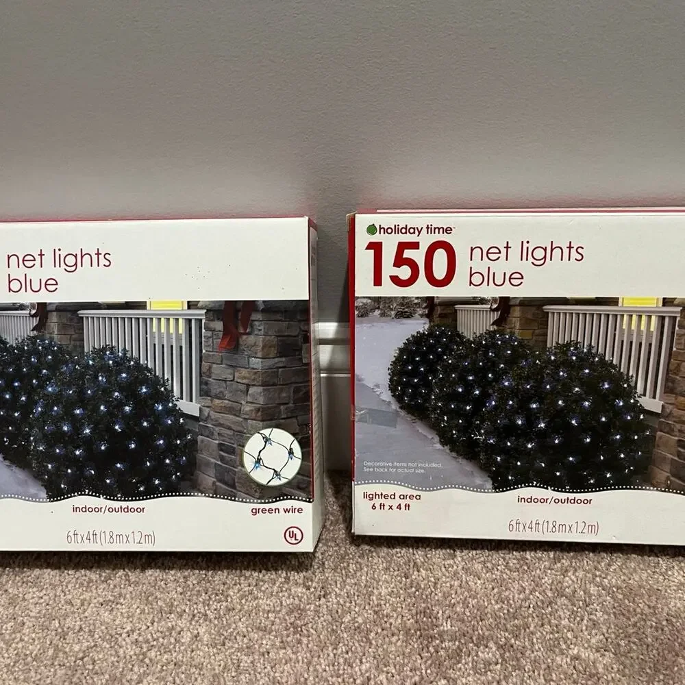 Blue LED net christmas Lights